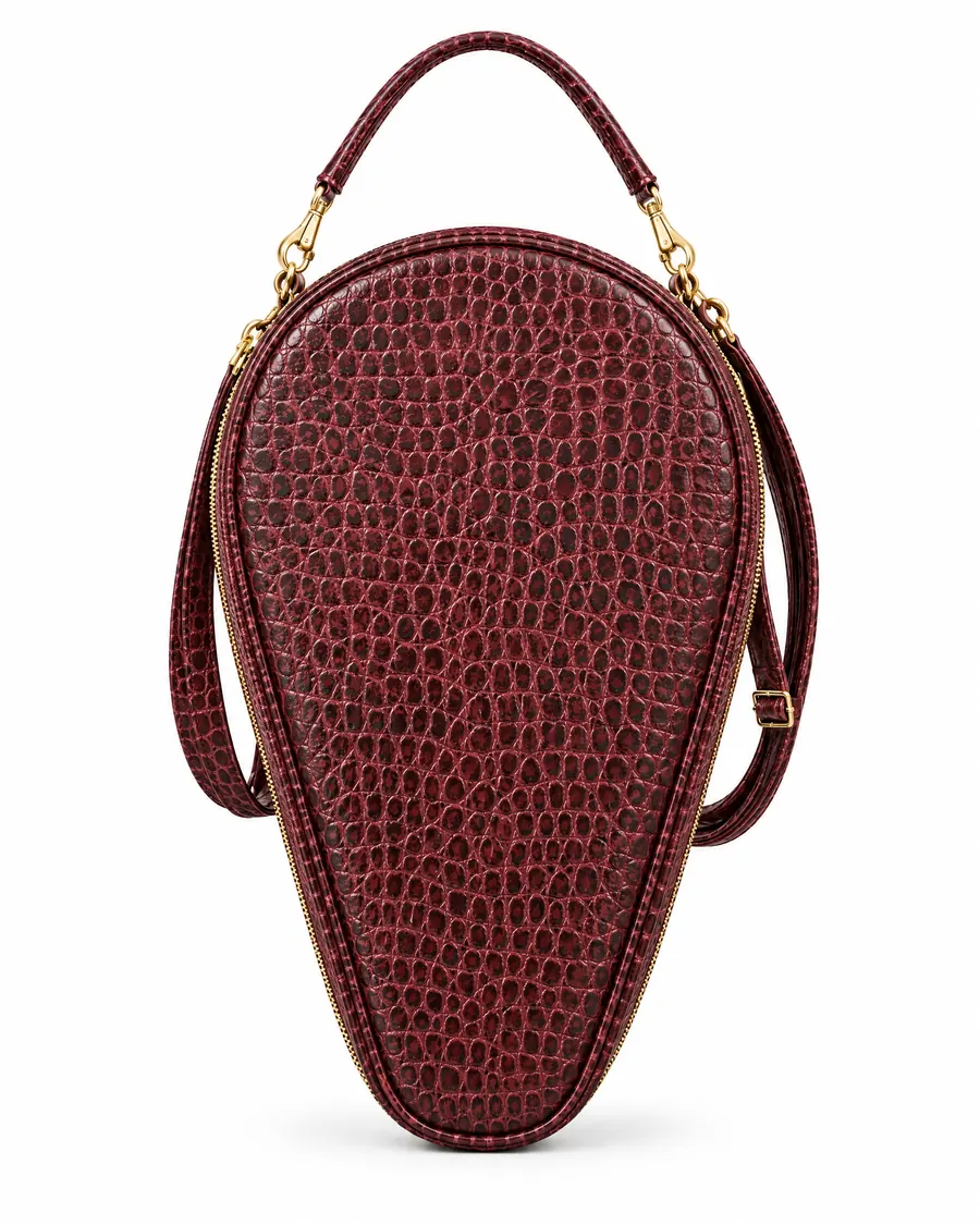 Burgundy croc