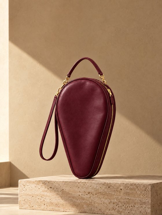 Leather case in oxblood